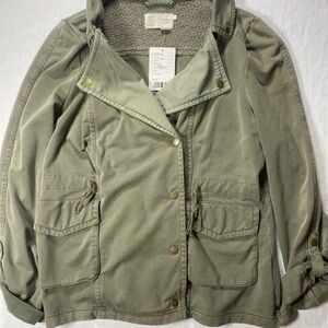 Anthropologie Saturday Sunday Olive Green Military Jacket